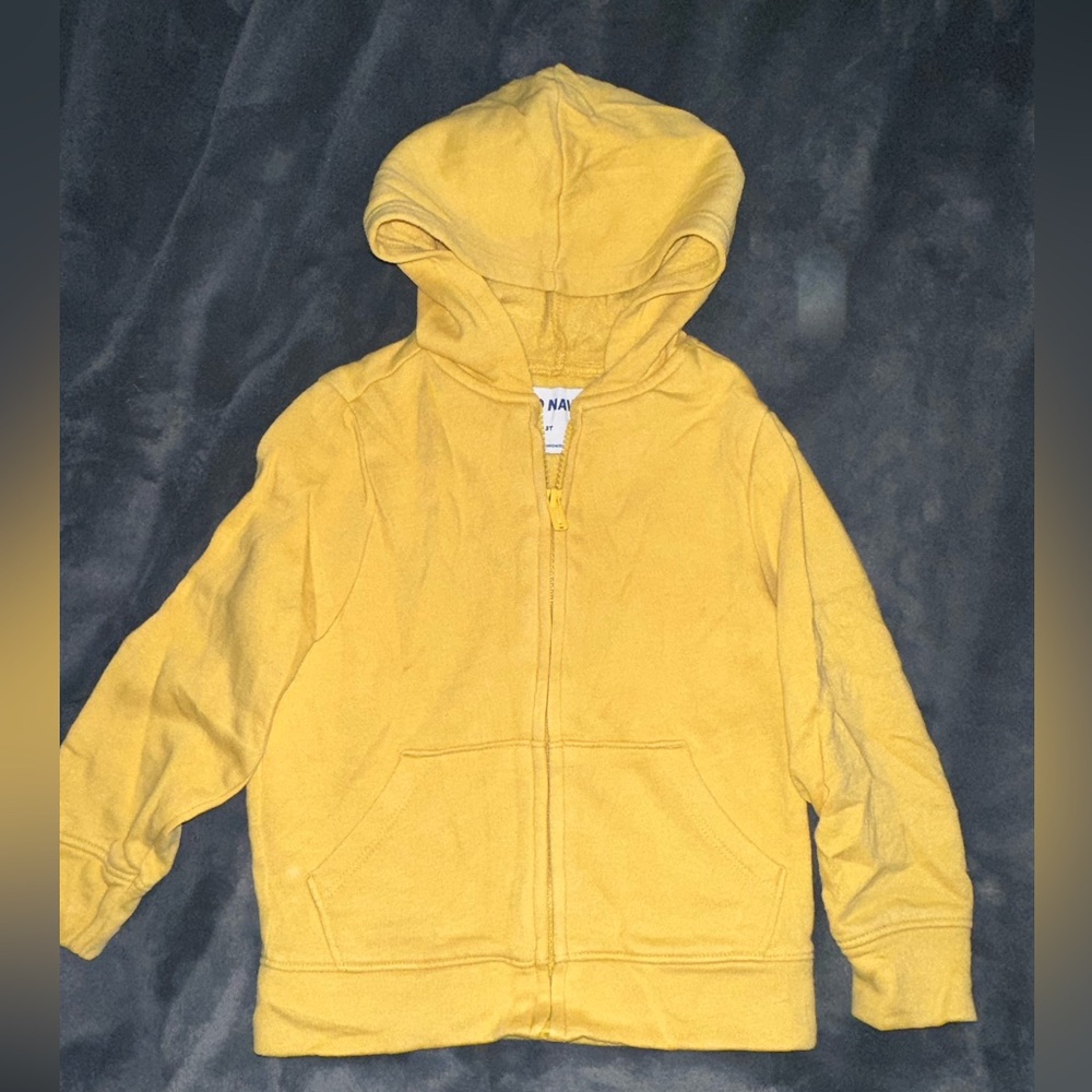 Old navy toddler yellow zip up hoodie